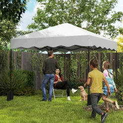 Carpa Gales Outsunny plegable altura ajustable + bolsa 287x297x297cm