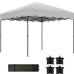 Carpa Gales Outsunny plegable altura ajustable + bolsa 287x297x297cm