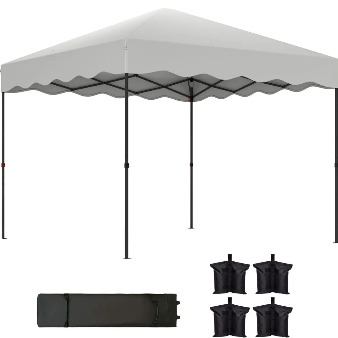 Carpa Gales Outsunny plegable altura ajustable + bolsa 287x297x297cm
