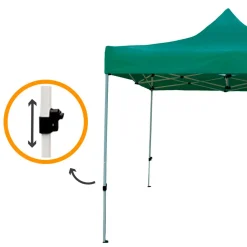 Carpa gazebo Aktive Garden plegable altura ajustable 220/320x300x300 cm