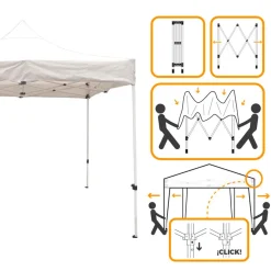 Carpa gazebo Aktive Garden plegable altura ajustable 220/320x300x300 cm