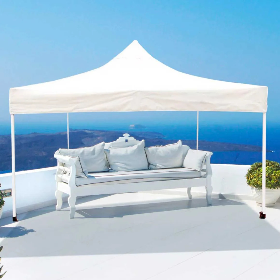 Carpa gazebo Aktive Garden plegable altura ajustable 220/320x300x300 cm