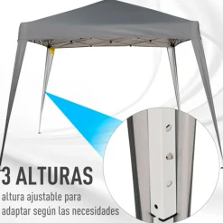 Carpa plegable Outsunny con diseño pop-up 250x297x297 cm