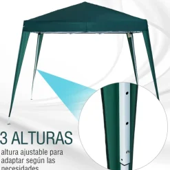 Carpa plegable Outsunny con diseño pop-up 250x297x297 cm