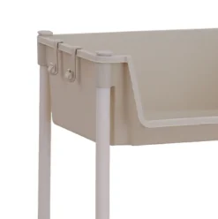 Carrito auxiliar 4 niveles con ruedas blanco 104x35x26,5 cm