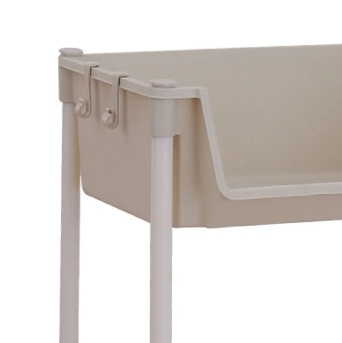 Carrito auxiliar 4 niveles con ruedas blanco 104x35x26,5 cm