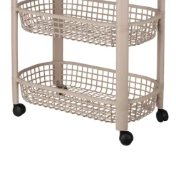 Carrito auxiliar 4 niveles con ruedas 78,8x26x46,5 cm