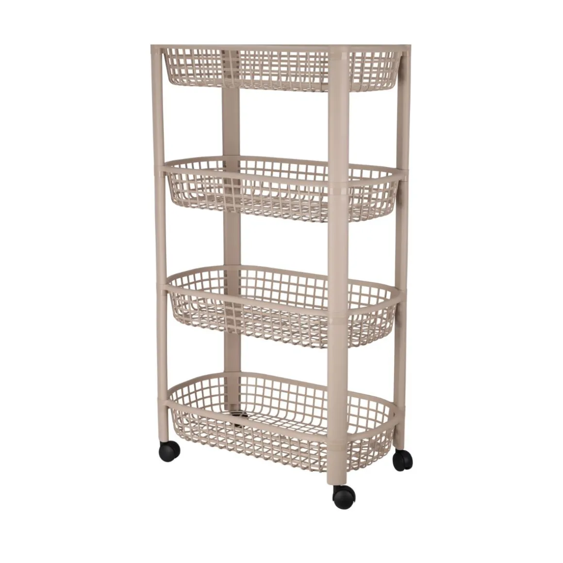Carrito auxiliar 4 niveles con ruedas 78,8x26x46,5 cm