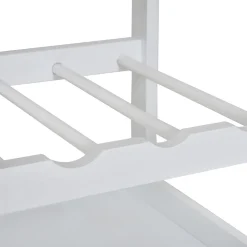 Carrito auxiliar Colibrí Homcom 4 niveles con ruedas blanco 76x37x37 cm