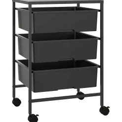 Carrito auxiliar Figo Homcom 3 niveles 60,5x40,8x33,5 cm