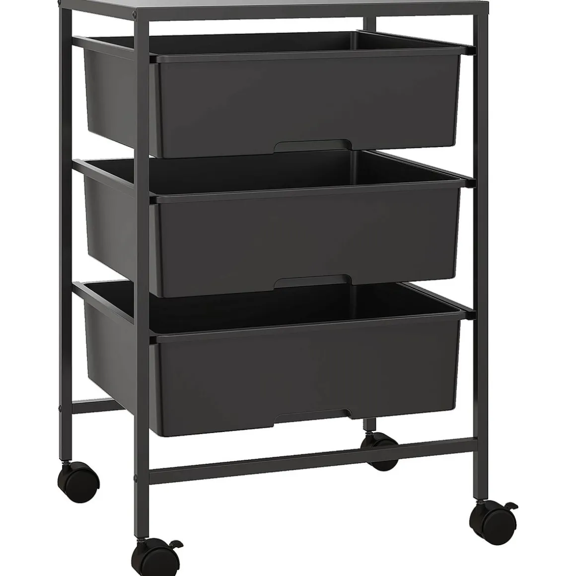 Carrito auxiliar Figo Homcom 3 niveles 60,5x40,8x33,5 cm