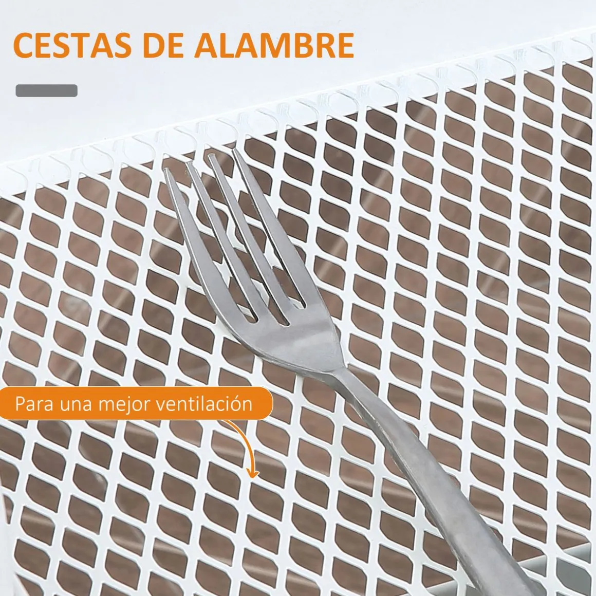 Carrito auxiliar Guadiana Homcom 3 estantes con encimera 79,4x31x45 cm