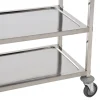 Carrito auxiliar Homcom 3 niveles con ruedas plata 90x85x45 cm