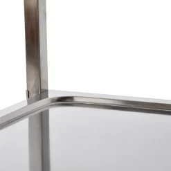 Carrito auxiliar Homcom 3 niveles con ruedas plata 90x85x45 cm