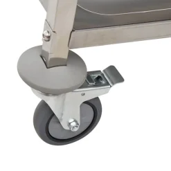 Carrito auxiliar Homcom 3 niveles con ruedas plata 90x85x45 cm