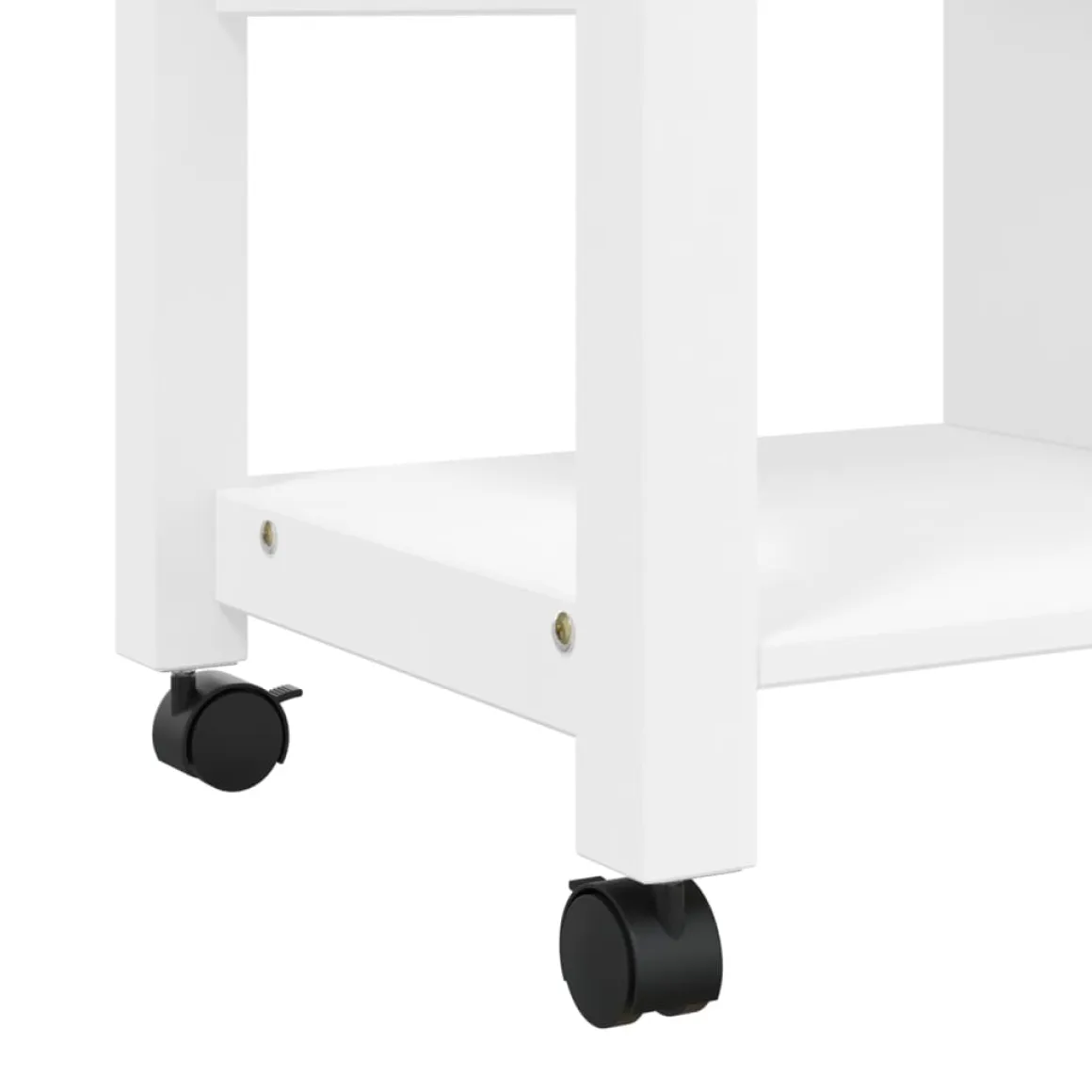 Carrito auxiliar Monza 4 cajones + 2 estantes madera de pino 90x84x40 cm