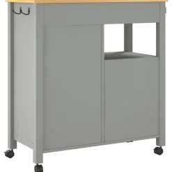 Carrito auxiliar Monza 4 cajones + armario madera de pino 90x84x40 cm