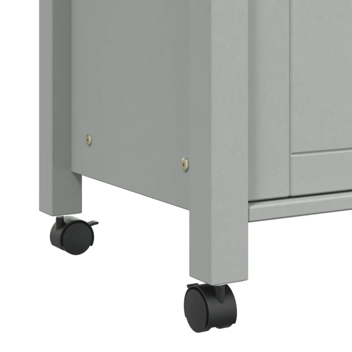 Carrito auxiliar Monza 4 cajones + armario madera de pino 90x84x40 cm