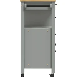 Carrito auxiliar Monza 4 cajones + armario madera de pino 90x84x40 cm