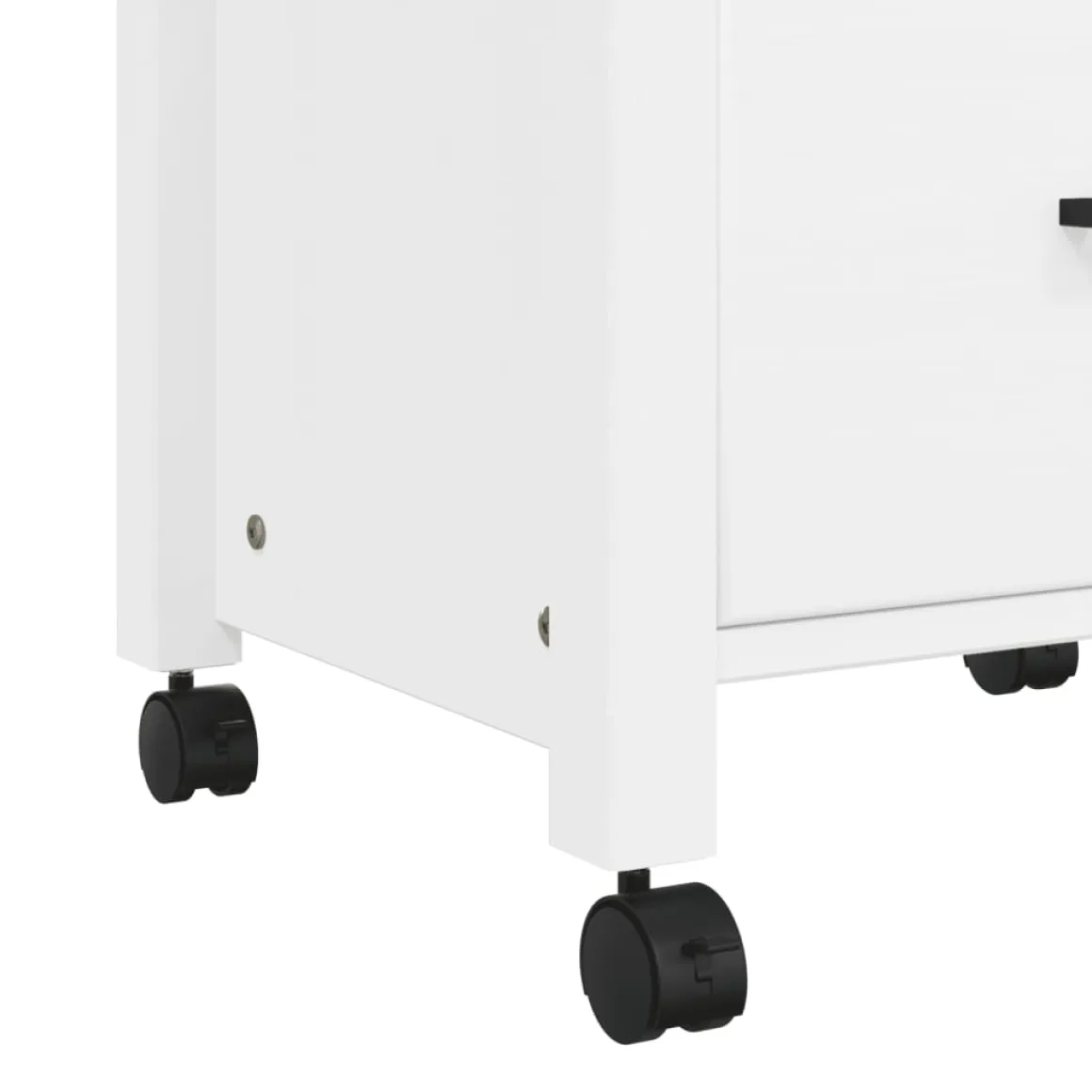 Carrito auxiliar Monza 2 cajones + 2 compartimentos madera de pino 90x48x40 cm