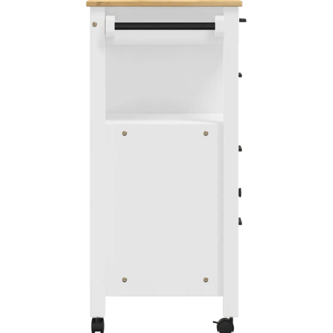 Carrito auxiliar Monza 4 cajones + armario madera de pino 90x84x40 cm