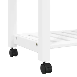 Carrito auxiliar Monza 2 estantes listones + cajón madera de pino 90x84x40 cm