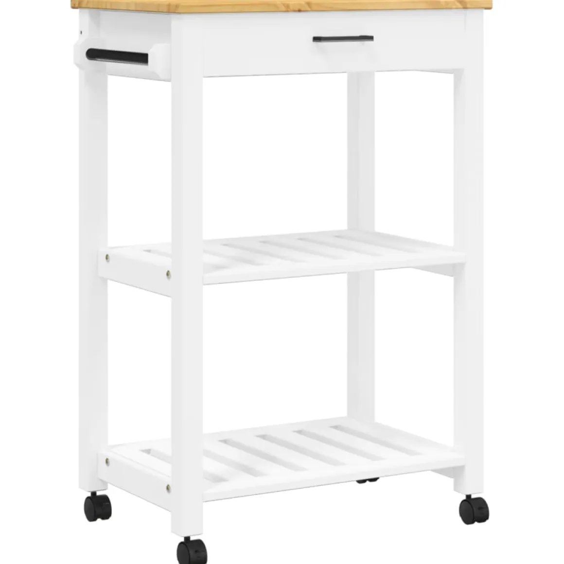 Carrito auxiliar Monza 2 estantes + 1 cajón 90x60x40 cm