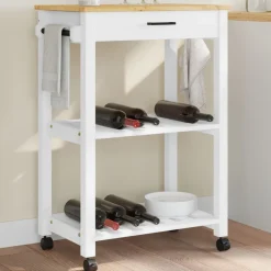 Carrito auxiliar Monza 2 estantes + 1 cajón 90x60x40 cm