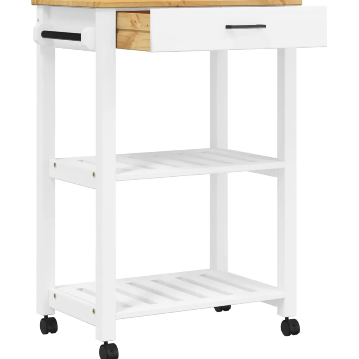 Carrito auxiliar Monza 2 estantes + 1 cajón 90x60x40 cm