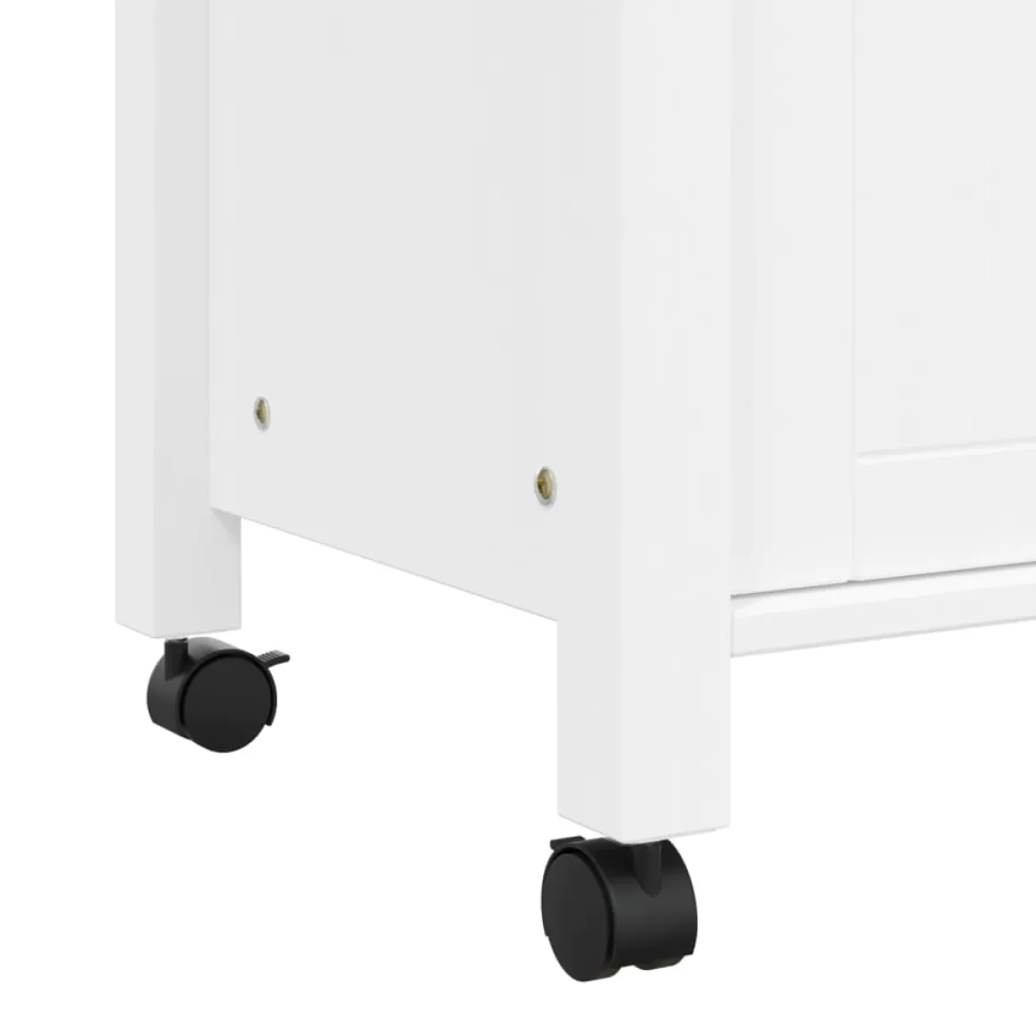 Carrito auxiliar Monza armario + cajón madera de pino 90x84x40 cm
