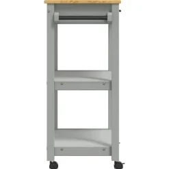 Carrito auxiliar Monza con cajón + 2 compartimentos madera de pino 90x60x40 cm