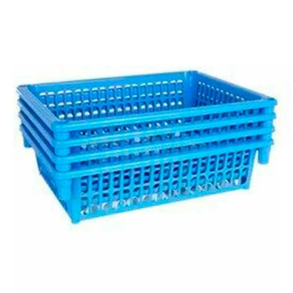 Carrito auxiliar Tontarelli 4 niveles con ruedas azul/blanco 85x40x29 cm