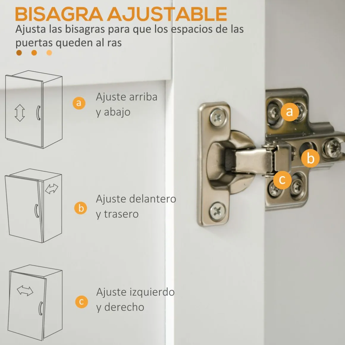 Carrito auxiliar Turia Homcom armario doble + cajón + barra lateral blanco 85x36x105 cm