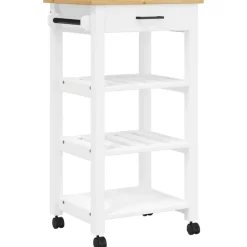 Carrito de cocina Monza 1 cajón + 3 estantes 90x48x40 cm