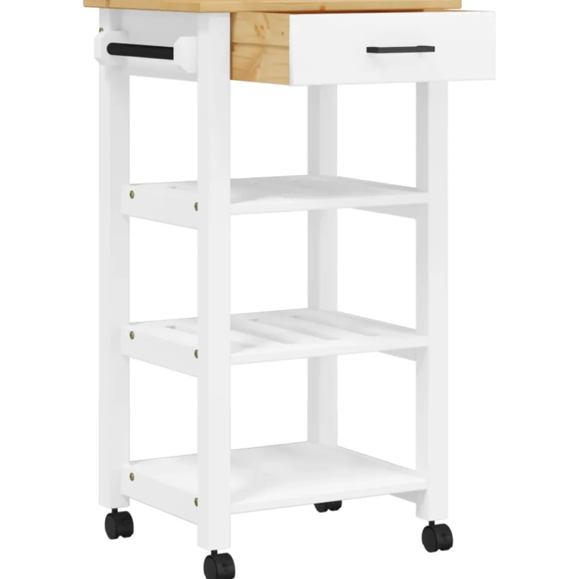 Carrito de cocina Monza 1 cajón + 3 estantes 90x48x40 cm