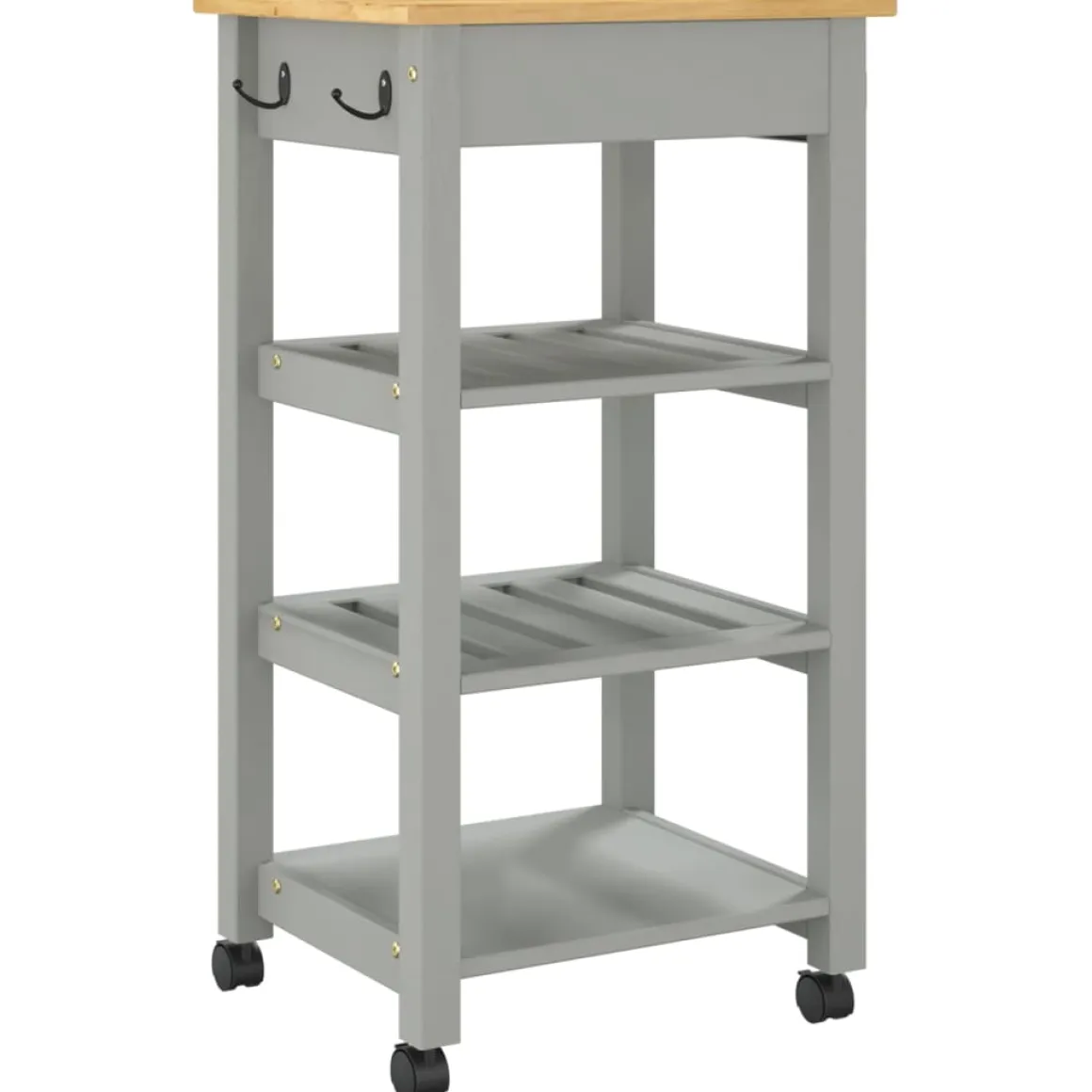 Carrito de cocina Monza 1 cajón + 3 estantes 90x48x40 cm