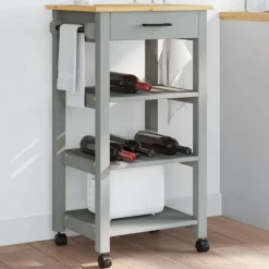 Carrito de cocina Monza 1 cajón + 3 estantes 90x48x40 cm