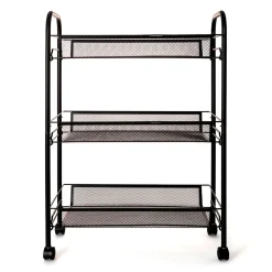Carrito multiusos Garbo Quid 3 cestas negro 63x44x26 cm