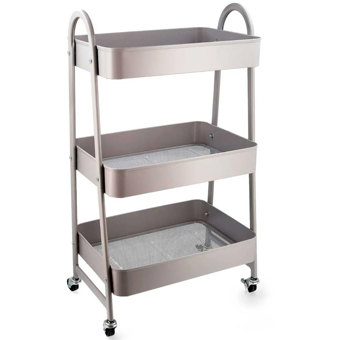 Carrito multiusos Garbo Quid 3 estantes con ruedas gris