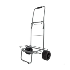 Carrito multiusos plegable con ruedas + cuerda de sujeción gris 100x55x40 cm