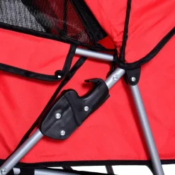 Carrito PawHut para mascotas plegable con toldo 97x45x75 cm