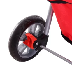 Carrito PawHut para mascotas plegable con toldo 97x45x75 cm