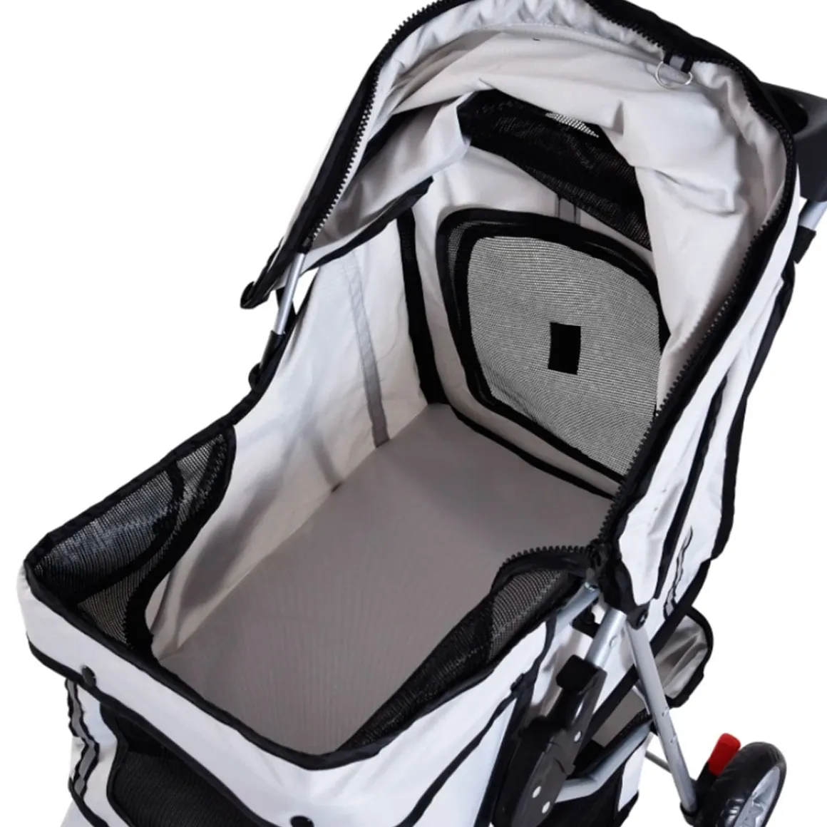 Carrito PawHut para mascotas plegable con toldo 97x45x75 cm