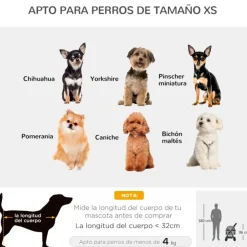 Carrito PawHut para mascotas plegable con toldo gris 96x45x67 cm