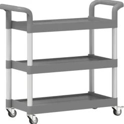 Carrito Watutu 3 niveles aluminio 72x77x34 cm