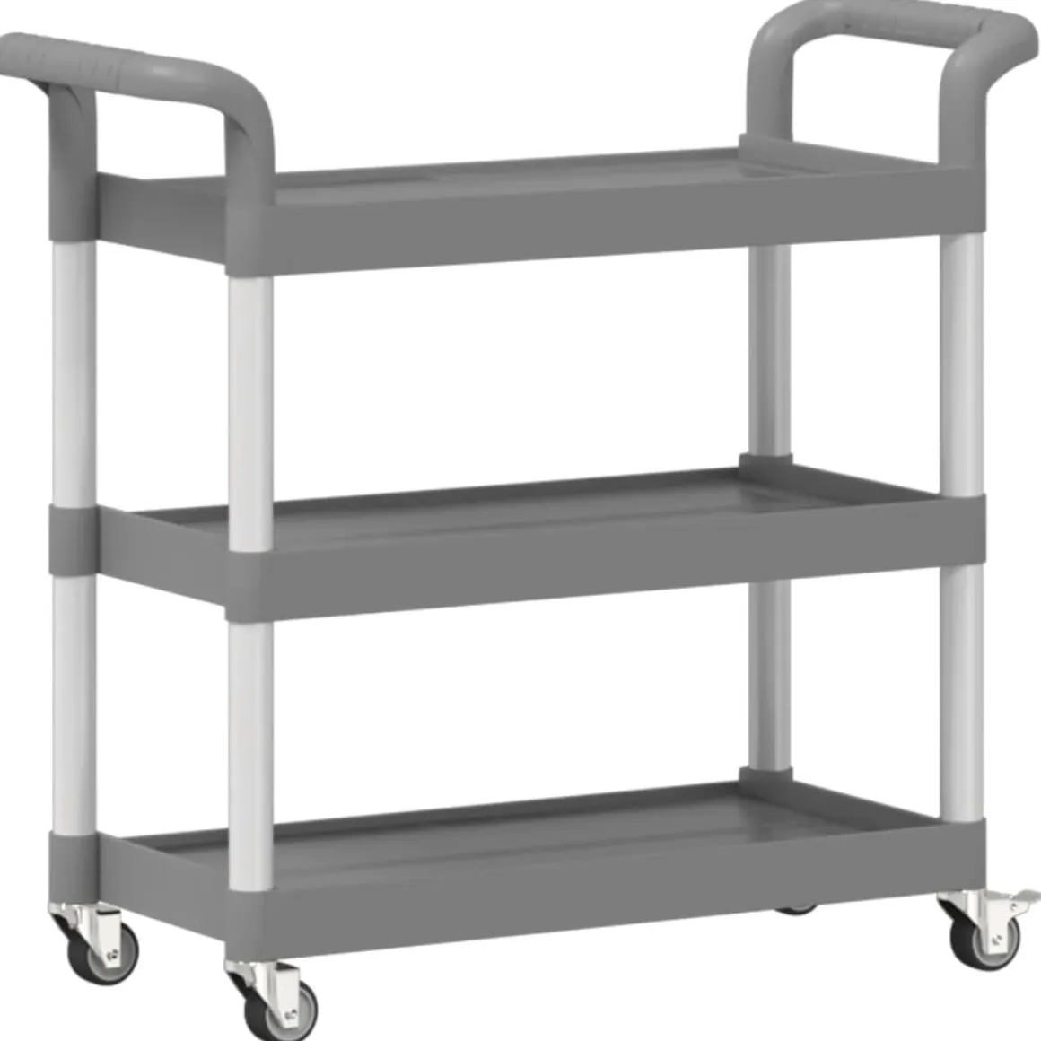 Carrito Watutu 3 niveles aluminio 72x77x34 cm