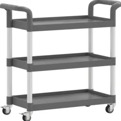 Carrito Watutu 3 niveles aluminio 72x77x34 cm