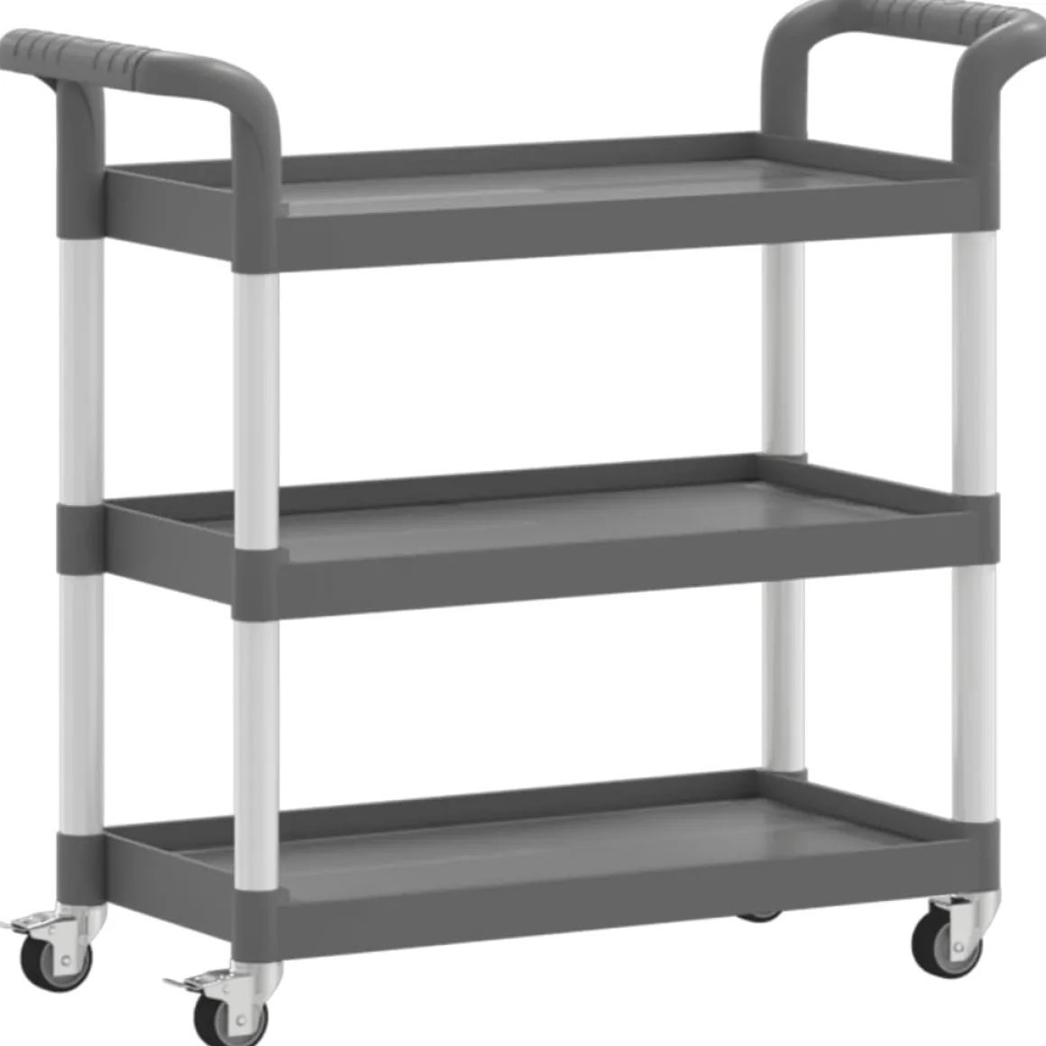 Carrito Watutu 3 niveles aluminio 72x77x34 cm