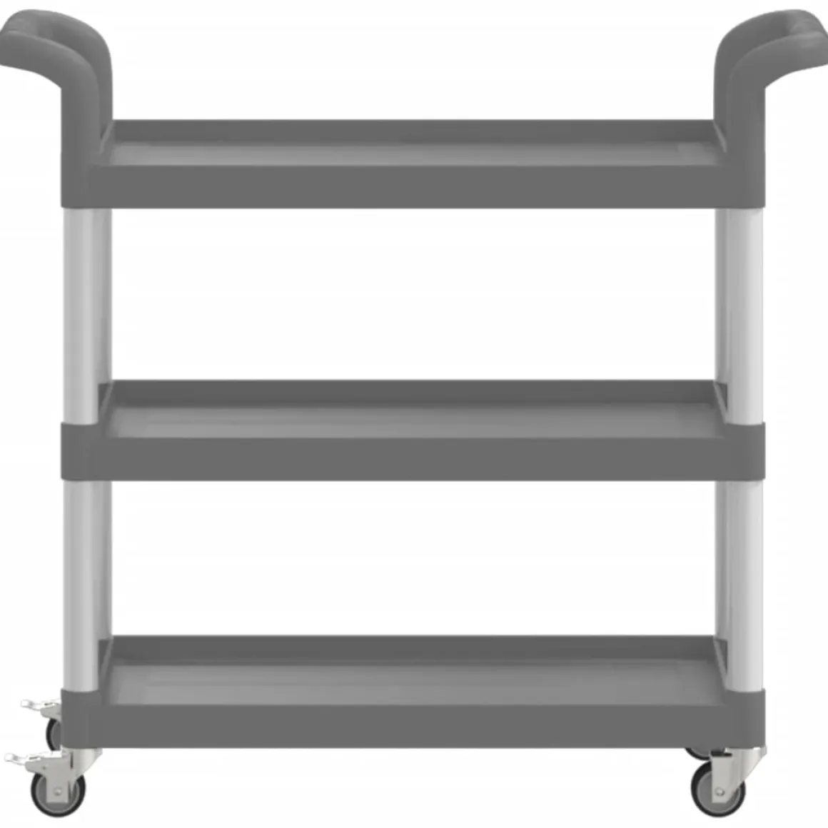 Carrito Watutu 3 niveles aluminio 72x77x34 cm