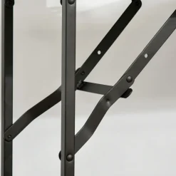 Carro auxiliar Kute Homcom estantes + ruedas + hoja abatible marrón oscuro 82x118x36,5 cm